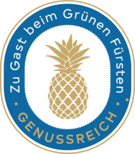 Logo zum Themenjahr 2022 "Genussreich - Zu Gast beim Grünen Fürsten"