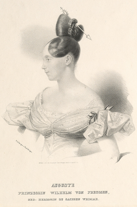 Porträt der Prinzession Augusta, die spätere Königin von Preußen, aus dem Jahr 1830