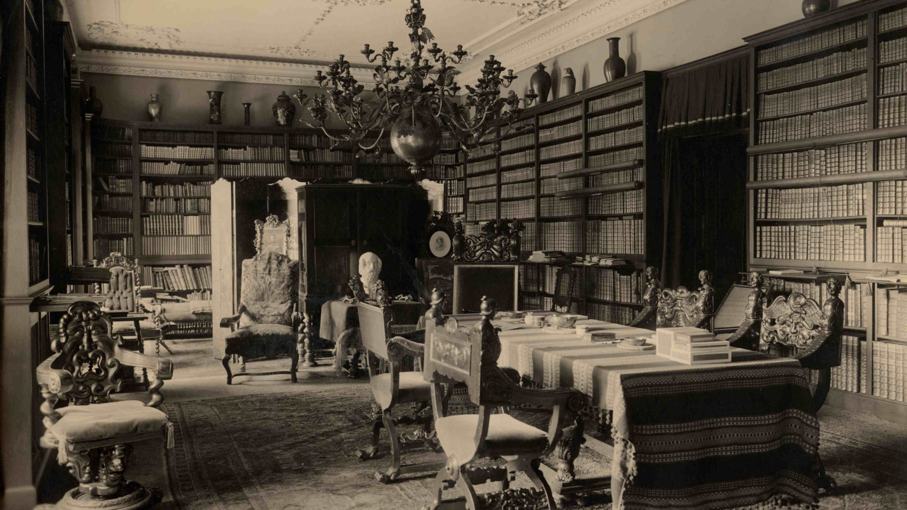 Historisches Foto der Pückler-Callenberg-Bibliothek, um 1900